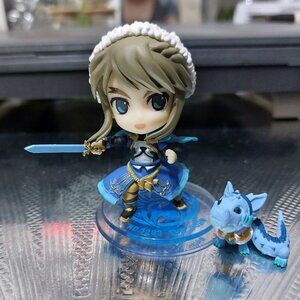 Anime Cutie Brave Princess With Sword and Dragon Super Cute Decor Figurine